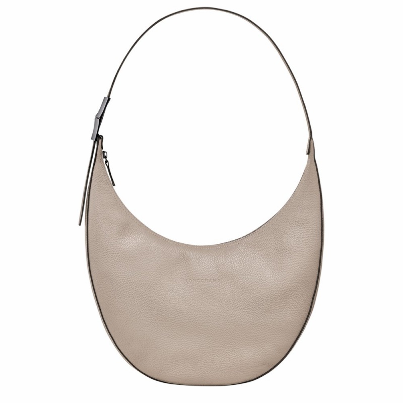 Beige Brown Longchamp Roseau Essential L Women's Crossbody Bags